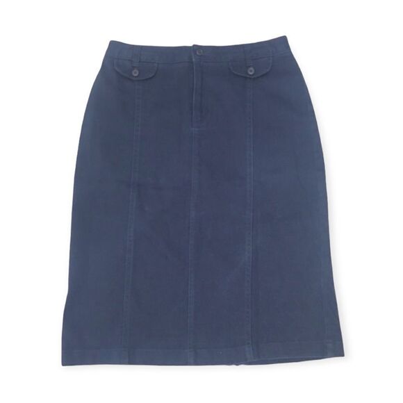 Lands’ End Navy Blue Pencil Skirt - Picture 1 of 6